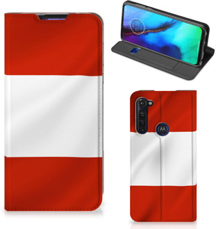 B2Ctelecom Hoesje Motorola Moto G Pro Telefoonhoesje met Naam Oostenrijkse Vlag