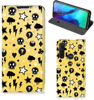 B2Ctelecom Hoesje Motorola Moto G Pro Wallet Case met Pasjeshouder Punk Yellow