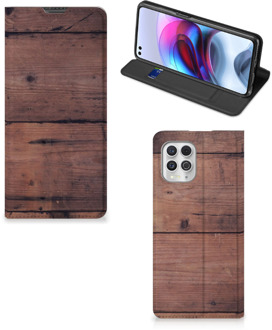 B2Ctelecom Hoesje Motorola Moto G100 Leuk Case Old Wood