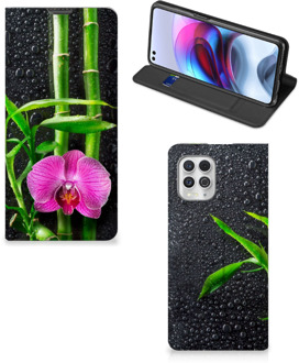 B2Ctelecom Hoesje Motorola Moto G100 Wallet Bookcase Orchidee