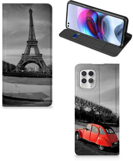 B2Ctelecom Hoesje Motorola Moto G100 Wallet Case Eiffeltoren Parijs