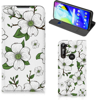 B2Ctelecom Hoesje Motorola Moto G8 Power Book Case Dogwood Flowers