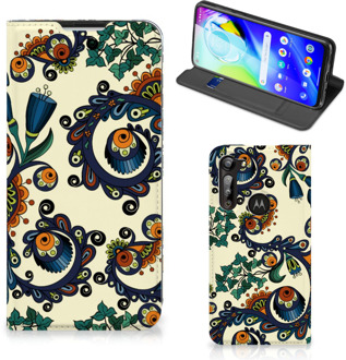 B2Ctelecom Hoesje Motorola Moto G8 Power Bookcase Barok Flower