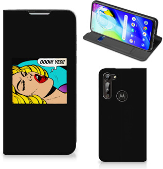 B2Ctelecom Hoesje Motorola Moto G8 Power Bookcase Popart Oh Yes