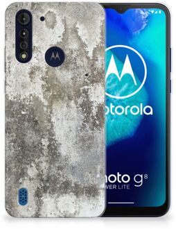 B2Ctelecom Hoesje Motorola Moto G8 Power Lite Telefoon Hoesje Beton