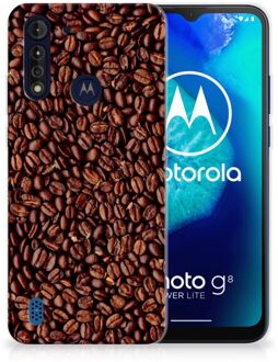 B2Ctelecom Hoesje Motorola Moto G8 Power Lite Telefoon Hoesje Koffiebonen