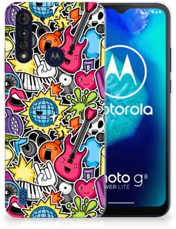 B2Ctelecom Hoesje Motorola Moto G8 Power Lite Telefoon Hoesje Punk Rock