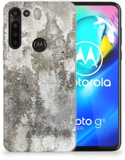 B2Ctelecom Hoesje Motorola Moto G8 Power Telefoon Hoesje Beton