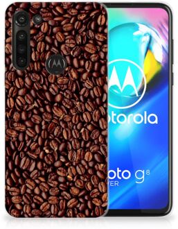 B2Ctelecom Hoesje Motorola Moto G8 Power Telefoon Hoesje Koffiebonen