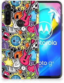 B2Ctelecom Hoesje Motorola Moto G8 Power Telefoon Hoesje Punk Rock