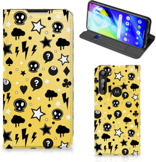 B2Ctelecom Hoesje Motorola Moto G8 Power Wallet Case met Pasjeshouder Punk Yellow