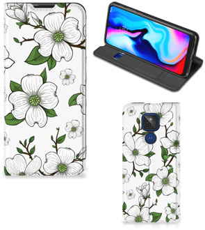 B2Ctelecom Hoesje Motorola Moto G9 Play Book Case Dogwood Flowers