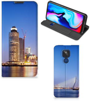 B2Ctelecom Hoesje Motorola Moto G9 Play Telefoonhoesje Tekst Erasmusbrug Rotterdam