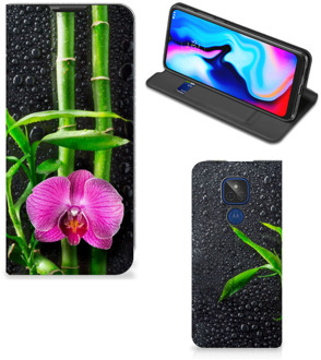 B2Ctelecom Hoesje Motorola Moto G9 Play Wallet Bookcase Orchidee