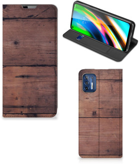 B2Ctelecom Hoesje Motorola Moto G9 Plus Leuk Case Old Wood