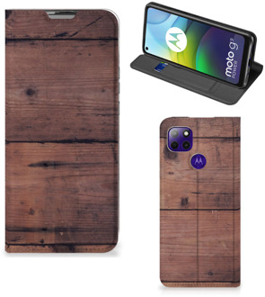 B2Ctelecom Hoesje Motorola Moto G9 Power Leuk Case Old Wood