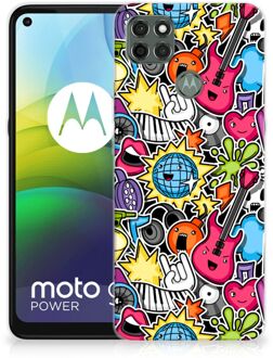 B2Ctelecom Hoesje Motorola Moto G9 Power Telefoon Hoesje Punk Rock