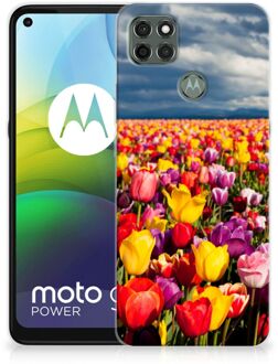 B2Ctelecom Hoesje Motorola Moto G9 Power Telefoon Hoesje Tulpen