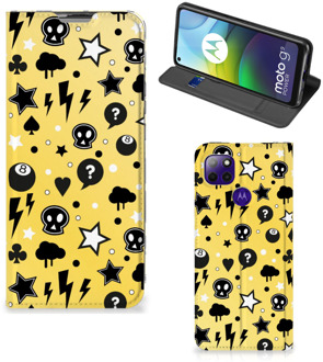 B2Ctelecom Hoesje Motorola Moto G9 Power Wallet Case met Pasjeshouder Punk Yellow