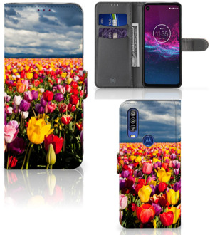 B2Ctelecom Hoesje Motorola One Action Tulpen