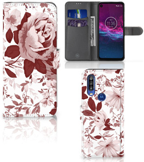 B2Ctelecom Hoesje Motorola One Action Watercolor Flowers