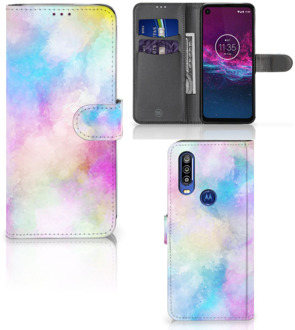 B2Ctelecom Hoesje Motorola One Action Watercolor Light