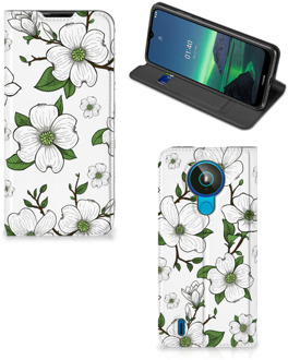 B2Ctelecom Hoesje Nokia 1.4 Book Case Dogwood Flowers