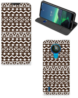 B2Ctelecom Hoesje Nokia 1.4 Bookcase Aztec Brown