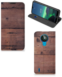 B2Ctelecom Hoesje Nokia 1.4 Leuk Case Old Wood