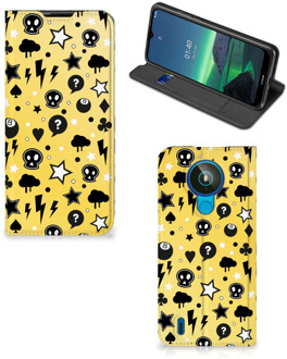 B2Ctelecom Hoesje Nokia 1.4 Wallet Case met Pasjeshouder Punk Yellow