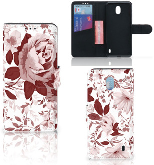 B2Ctelecom Hoesje Nokia 1 Plus Watercolor Flowers