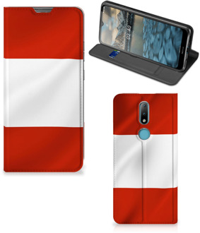 B2Ctelecom Hoesje Nokia 2.4 Telefoonhoesje met Naam Oostenrijkse Vlag