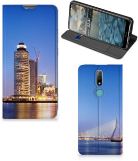 B2Ctelecom Hoesje Nokia 2.4 Telefoonhoesje Tekst Erasmusbrug Rotterdam