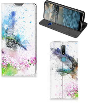 B2Ctelecom Hoesje Nokia 2.4 Wallet Book Case Vogel