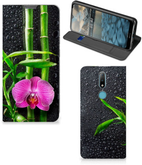 B2Ctelecom Hoesje Nokia 2.4 Wallet Bookcase Orchidee