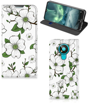 B2Ctelecom Hoesje Nokia 3.4 Book Case Dogwood Flowers