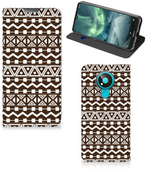 B2Ctelecom Hoesje Nokia 3.4 Bookcase Aztec Brown