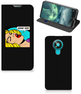 B2Ctelecom Hoesje Nokia 3.4 Bookcase Popart Oh Yes