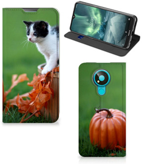 B2Ctelecom Hoesje Nokia 3.4 Flip Case Kitten