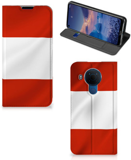 B2Ctelecom Hoesje Nokia 5.4 Telefoonhoesje met Naam Oostenrijkse Vlag