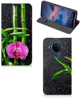 B2Ctelecom Hoesje Nokia 5.4 Wallet Bookcase Orchidee