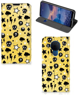 B2Ctelecom Hoesje Nokia 5.4 Wallet Case met Pasjeshouder Punk Yellow