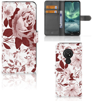 B2Ctelecom Hoesje Nokia 7.2 | Nokia 6.2 Watercolor Flowers