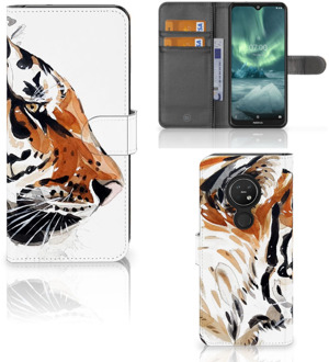 B2Ctelecom Hoesje Nokia 7.2 | Nokia 6.2 Watercolor Tiger