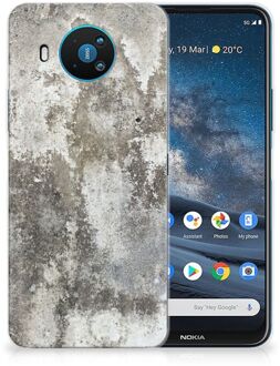 B2Ctelecom Hoesje Nokia 8.3 Telefoon Hoesje Beton