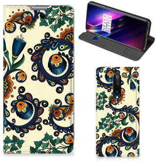 B2Ctelecom Hoesje OnePlus 8 Bookcase Barok Flower