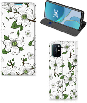 B2Ctelecom Hoesje OnePlus 8T Book Case Dogwood Flowers