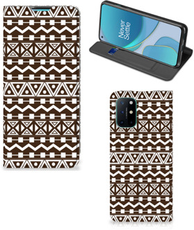 B2Ctelecom Hoesje OnePlus 8T Bookcase Aztec Brown