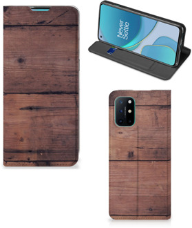 B2Ctelecom Hoesje OnePlus 8T Leuk Case Old Wood