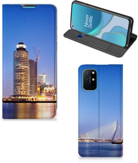 B2Ctelecom Hoesje OnePlus 8T Telefoonhoesje Tekst Erasmusbrug Rotterdam